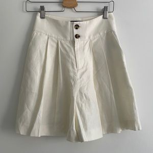 Club Monaco linen pleated shorts